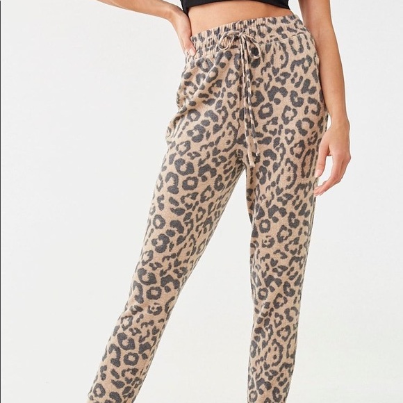 Forever 21 Pants - Forever 21 Cheetah sweatpants